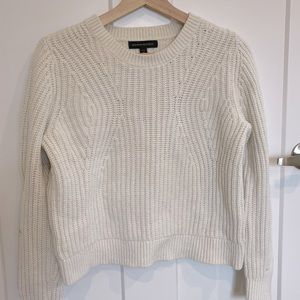 Cropped Cable Knit Fisherman Sweater